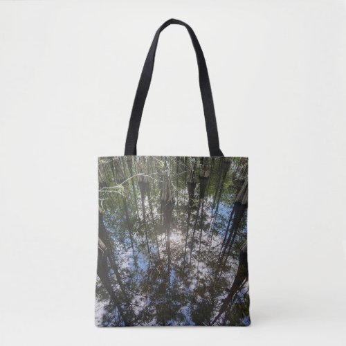 Reflections Of Ancient Florida Cypress Tree Swamp Tote Bag