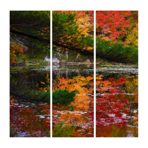 Reflections of Autumn in New Hampshire Triptych