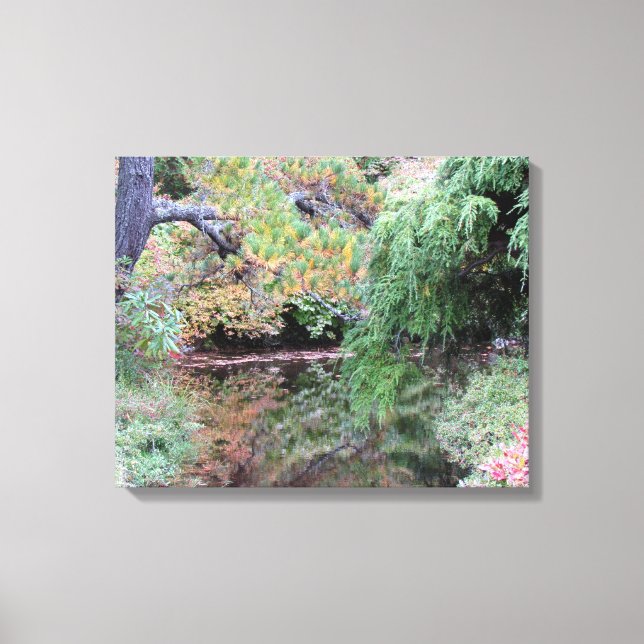 *Reflections of Azalia Garden Wrapped Canvas Print (Front)