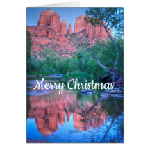 Reflections of Cathedral rock,  Merry Christmas