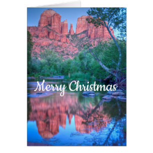 Reflections of Cathedral rock,  Merry Christmas Cards