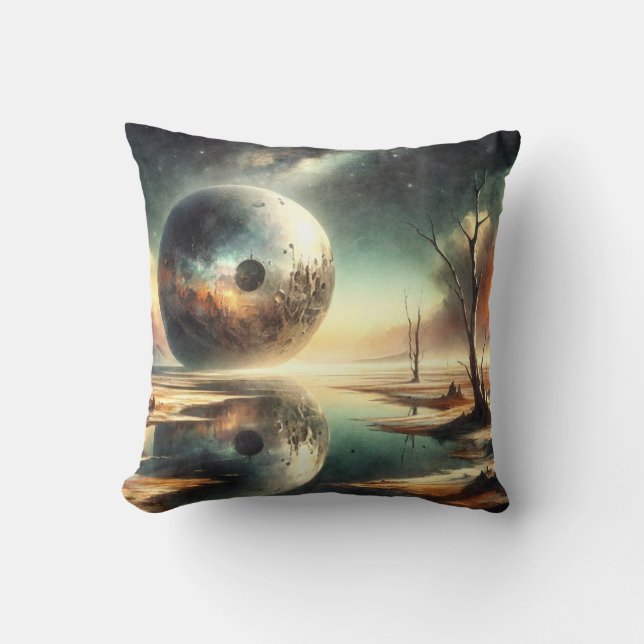 Reflections of Chaos Throw Pillow (Front)