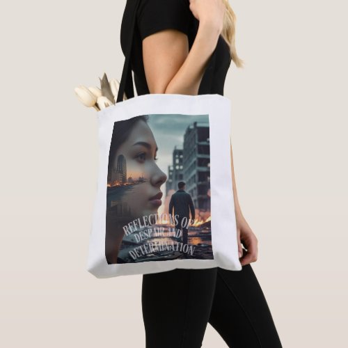 Reflections of Despair and Determination Tote Bag from MrJP on Zazzle