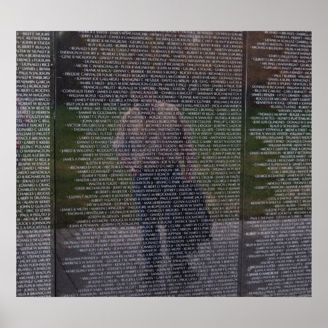 Reflections of Fallen Brothers at the Wall Poster (Front)