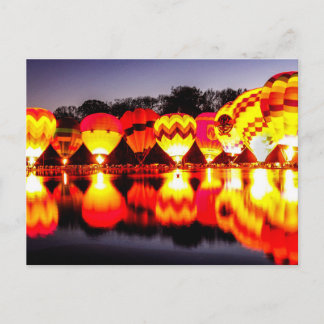 Reflections of Hot Air Balloons Postcard