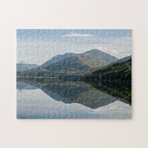 Reflections of mountains in Loch Creran _ Scotland Jigsaw Puzzle
