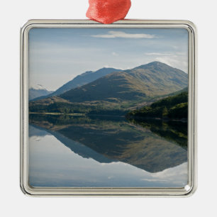 Reflections of mountains in Loch Creran - Scotland Metal Ornament