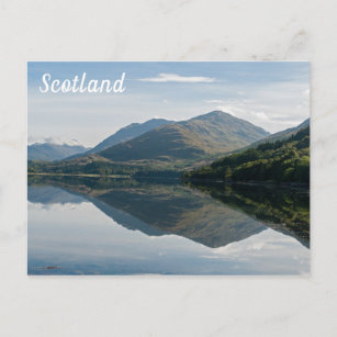 Reflections of mountains in Loch Creran - Scotland Postcard