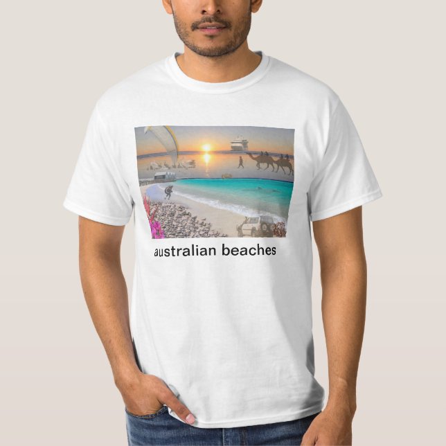 REFLECTIONS OF OZ Australian Beaches T-Shirt (Front)
