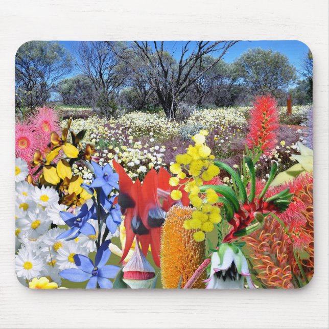 REFLECTIONS OF OZ Australian Wildflowers Mouse Pad (Front)