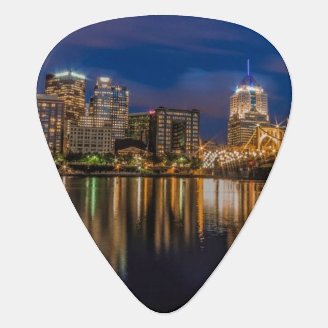 Reflections of Pittsburgh Guitar Pick (Front)