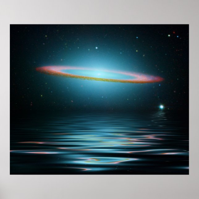 Reflections of the Sombrero Galaxy Poster (Front)