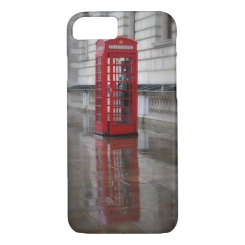 Reflections on a Red Phone Box iPhone 7 Case