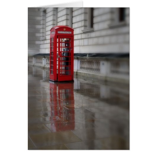 Reflections on a Red Phone Box - London Card (Front)