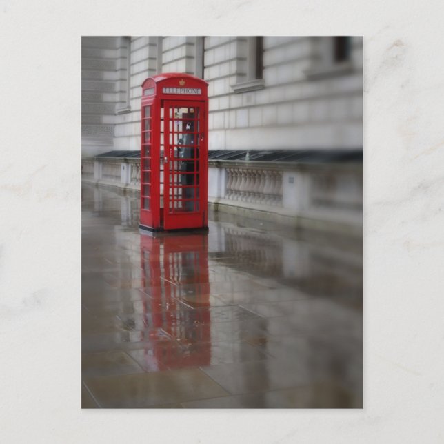 Reflections on a Red Phone Box Postcard (Front)
