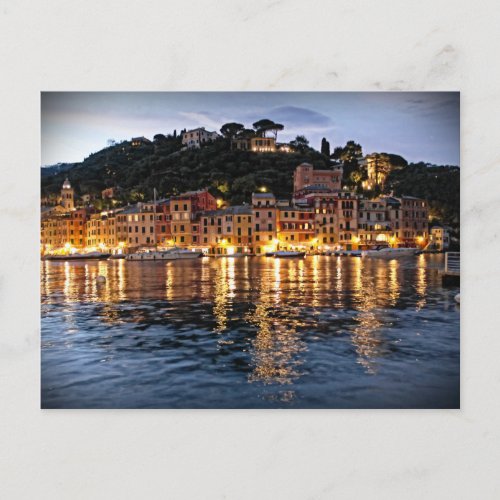 Reflections on Portofino Italia Postcard