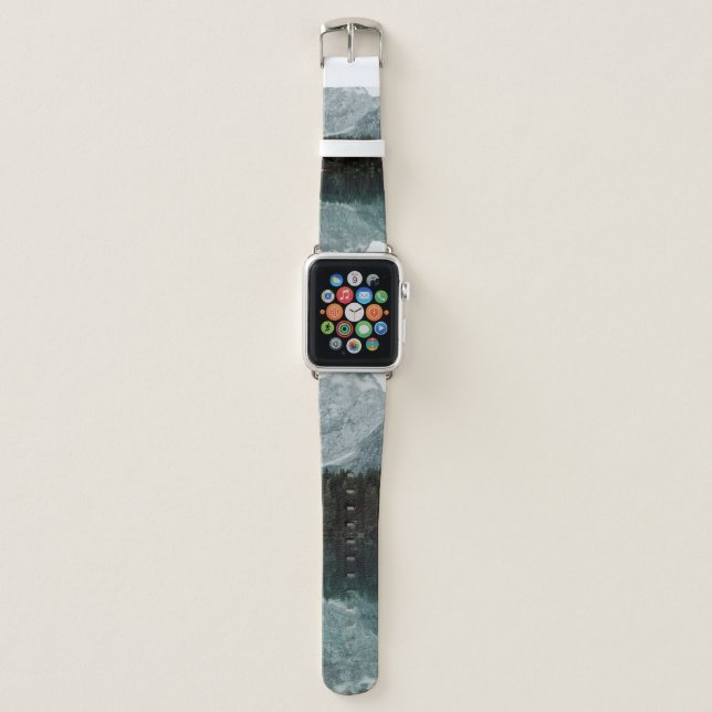 REFLECTIONS ON TREES ON LAKE APPLE WATCH BAND (Front)