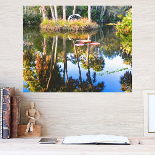 Reflections: Palms in the Pond Bok Tower Gardens Canvas Print