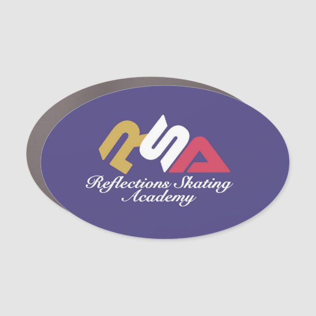 Reflections Skating Academy Oval Car Magnet (Front)