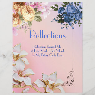 Reflections Title Page Personalized Paper
