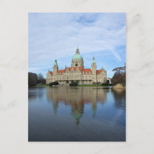 Reflections - Town Hall - Hannover Germany Postcard