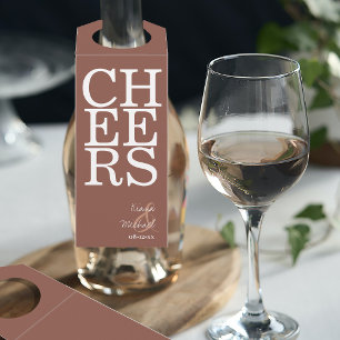 Reflections Wedding Cheers Clay ID774 Bottle Hanger Tag