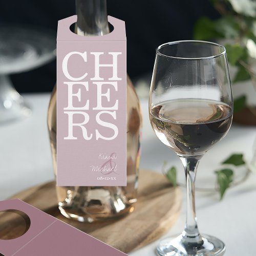 Reflections Wedding Cheers Mauve ID774 Bottle Hanger Tag