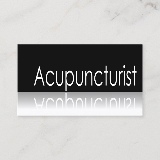 Reflective - Acupuncturist - Business Card (Front)