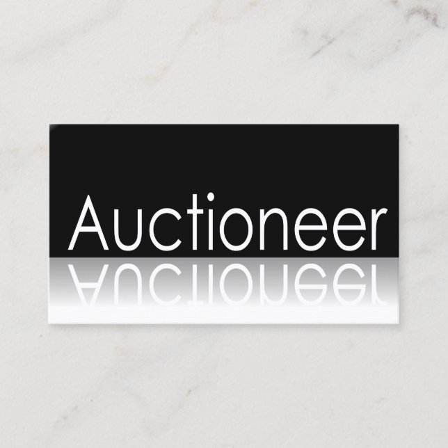 Reflective - Auctioneer - Business Card (Front)