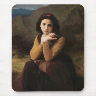 Reflective Beauty (Mignon Pensive) 1869 Bouguereau Mouse Pad
