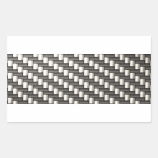 Reflective Carbon Fiber Textured Rectangular Sticker