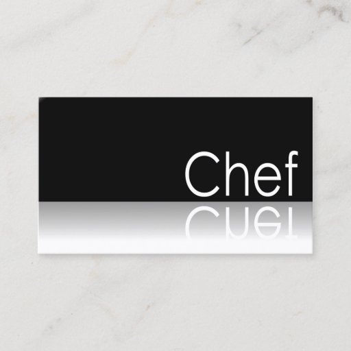 Customizable Reflective - Chef - Business Card