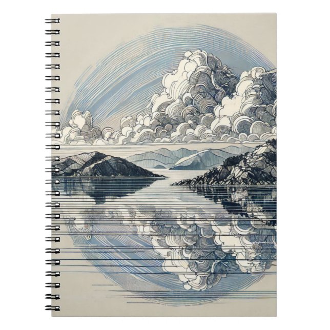 Reflective Clouds Landscape Notebook Journal (Front)