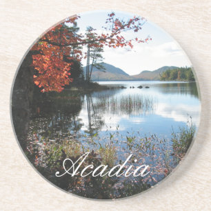 Reflective Eagle Lake, Acadia National Park, Maine Drink Coaster