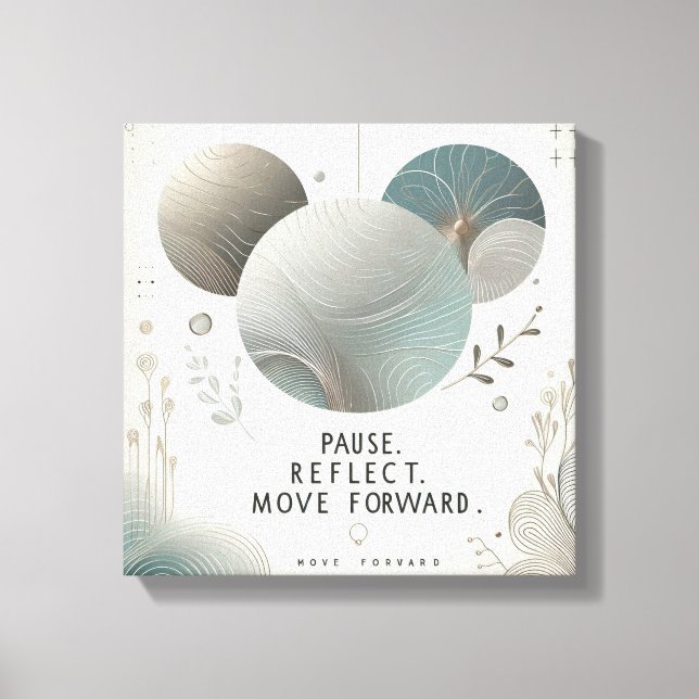 Reflective Growth Journey Inspiration Typography Canvas Print (Front)