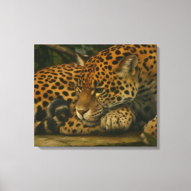 Reflective Jaguar – Serene Wildlife Art Print (Front)