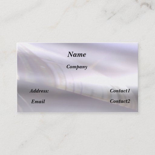 Customizable reflective metal - business card template