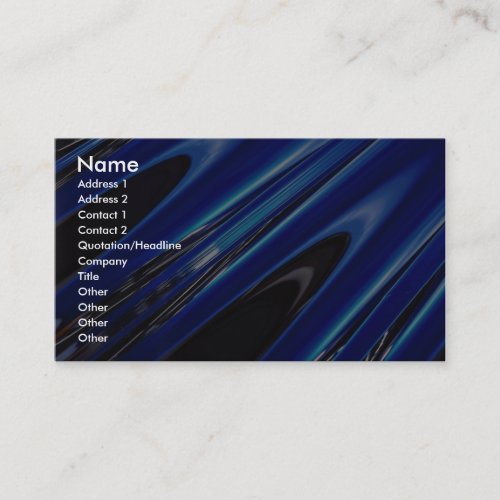 Reflective metal business card template