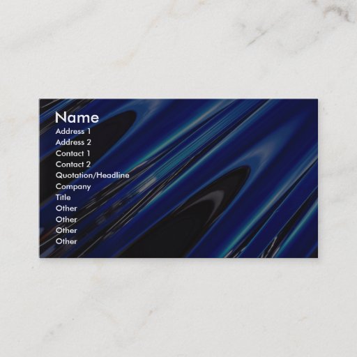 Customizable Reflective metal business card template