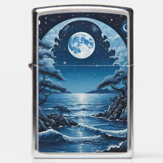 REFLECTIVE MOON ZIPPO LIGHTER