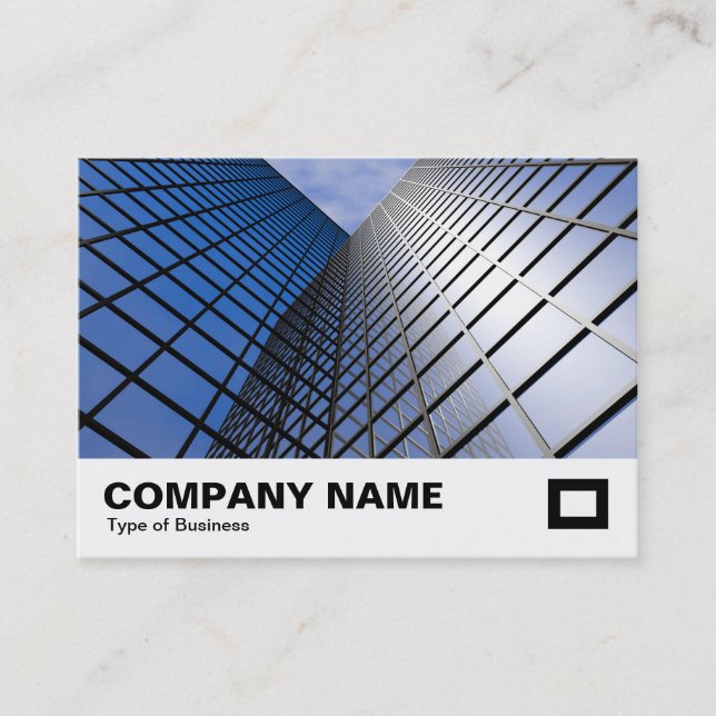 Reflective Office Block Business Card (Front)