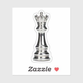 Reflective Queen Chess Piece Sticker