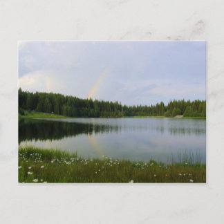 Reflective Rainbow - Marshall Lake Postcard