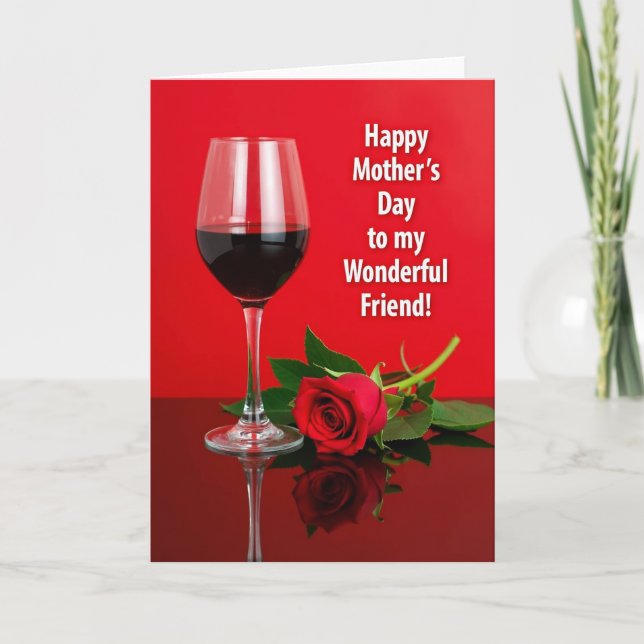 Reflective Ruby Mothers Day Card (Front)