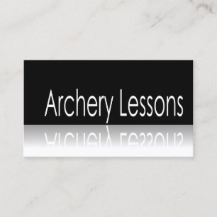 Reflective Text - Archery Lessons - Business Card