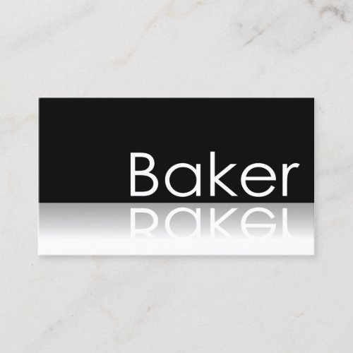 Reflective Text - Baker - Business Card