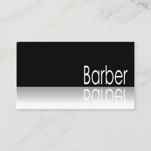 Reflective Text - Barber - Business Card