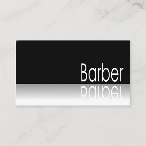 Reflective Text - Barber - Business Card