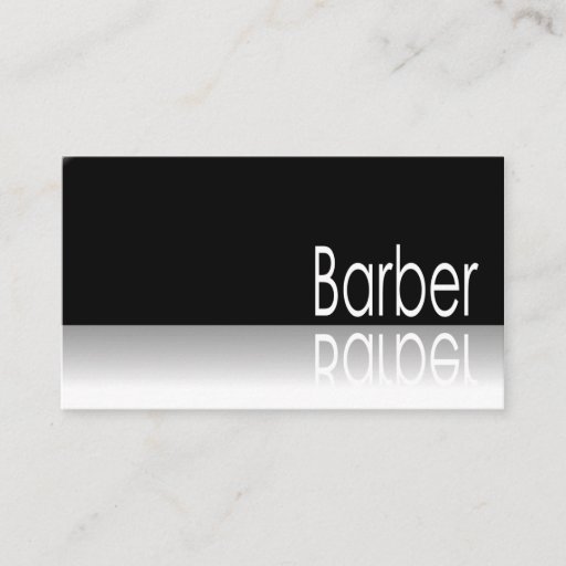 Customizable Reflective Text - Barber - Business Card