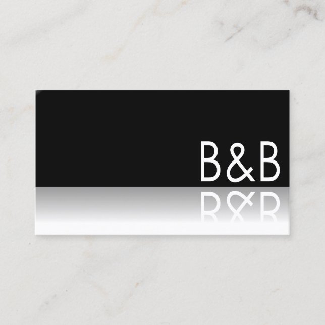 Reflective Text - Bed & Breakfast - Business Card (Front)